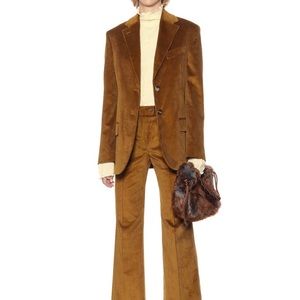 Acne Tan Corduroy Suit Jacket